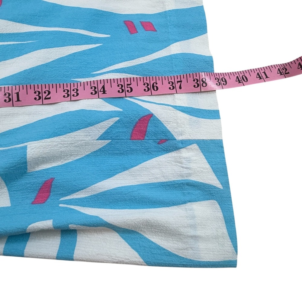 Lilly Pulitzer Sailboat Shift Dress Blue White Pink Square Neck Cotton Size 14 - Picture 5 of 12